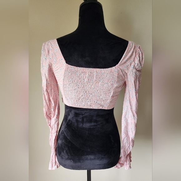 Princess Polly Pink And Floral Crop Top Women's Size 4. - Picture 5 of 5